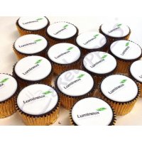 Lumineux logo cupcakes for Logistics Live 2014
