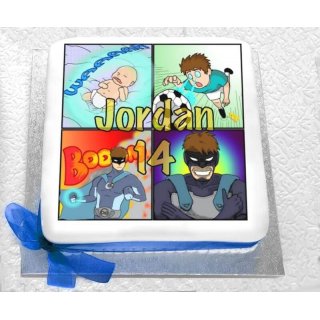 Comic Hero Birthday Cake