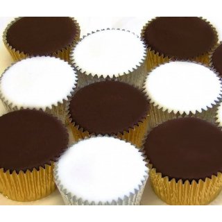 Undecorated Iced Cupcakes